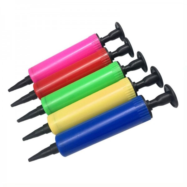Portable Mini Plastic Manual Balloon Pump - Random Colors - Perfect for Aluminum Foil & Latex Balloons!