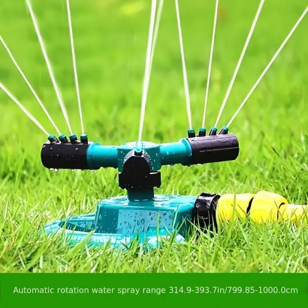 1pc 360 Degree Sprinkler For Yard, Rotating Lawn Sprinkler, Large Area Coverage Water Sprinklers For Lawns And Gardens