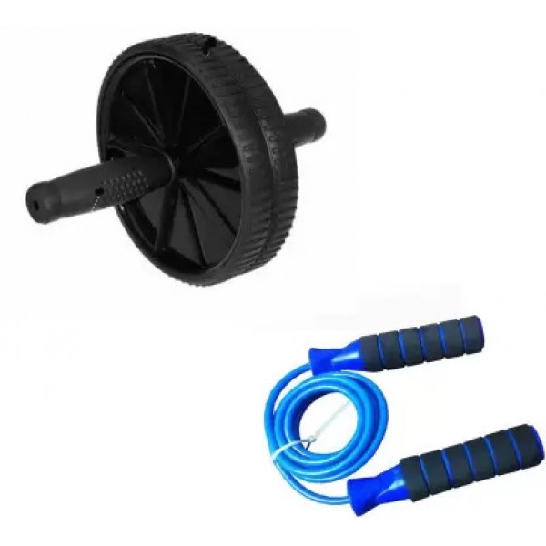INSTAFIT Ab Double Wheel Roller With Skipping Rope...