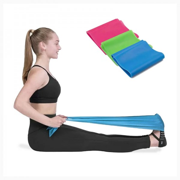 Portable Fitness Workout Equipment Rubber Resistance Bands, Yoga Gym Elastic Gum Strength Pilates