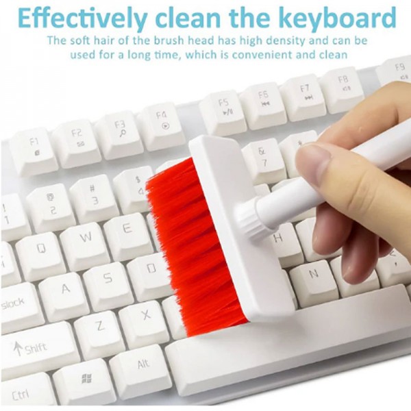 Keyboard Brush 5-in-1 Keyboard Cleaning Brush Kit Multi-Function Keyboard Cleaner Tools with Key Puller for Computer/AirPods/Earbud/Cell Phone/PC/Laptop/Bluetooth Earphones